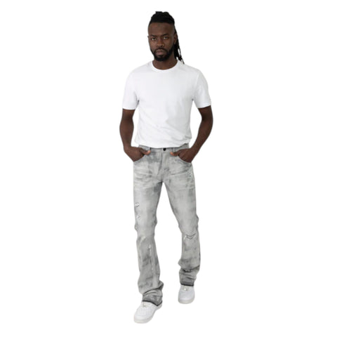 Sunbleached Effect Washed Jeans