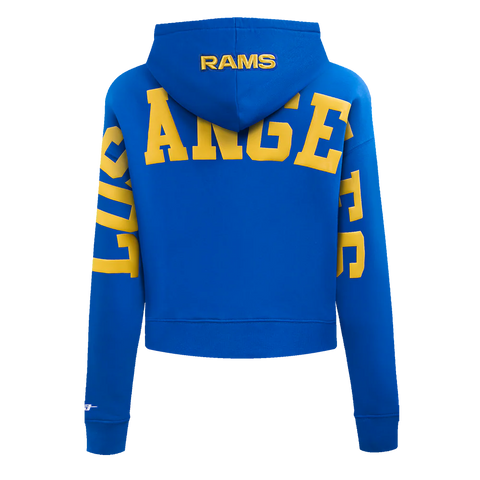 Los Angeles Rams Wingspan Womens Crop Hoodie