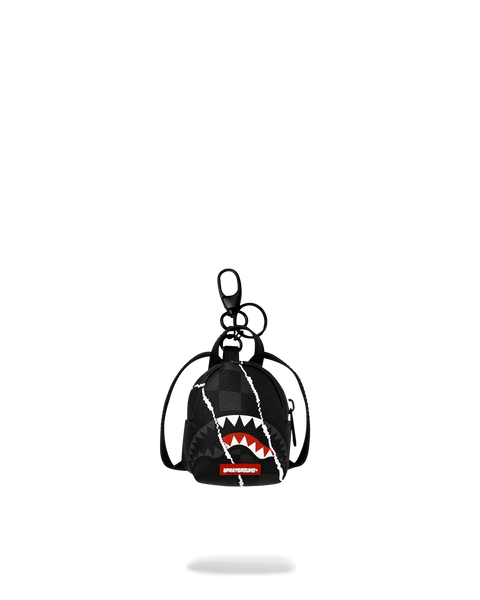 Center Rip Revealing Check Keychain