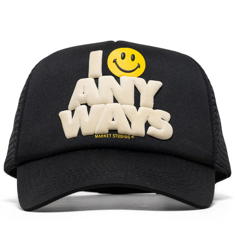 Smiley Smile Anyways Trucker Hat
