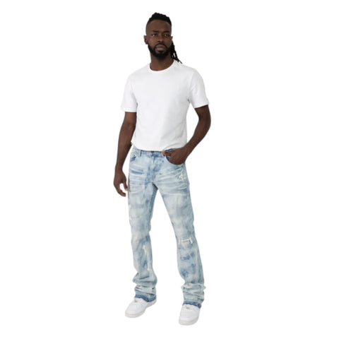 Sunbleached Effect Washed Jeans