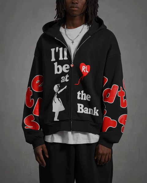 I'll Be At The Bank Scattered Zip Up