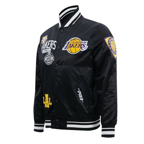 Los Angeles Lakers Letterman Satin Jacket