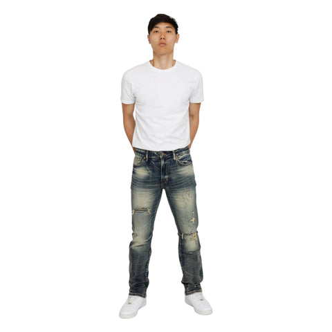 Heavy Whisker Effect Jeans