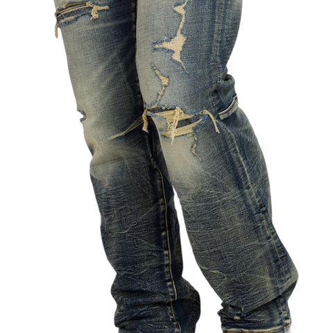 Heavy Whisker Effect Jeans