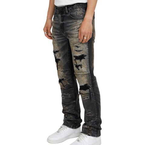 Heavy Rip & Repaired Jeans