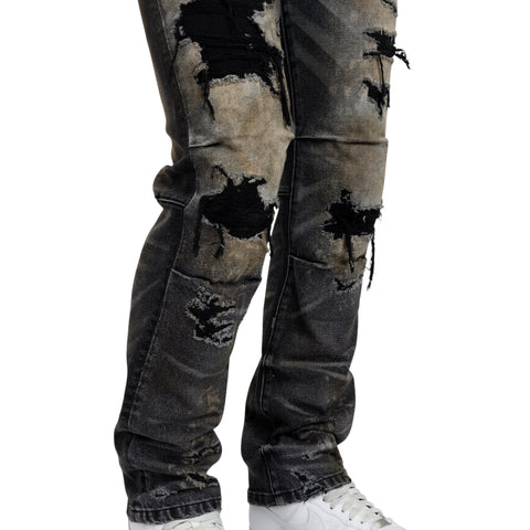 Heavy Rip & Repaired Jeans