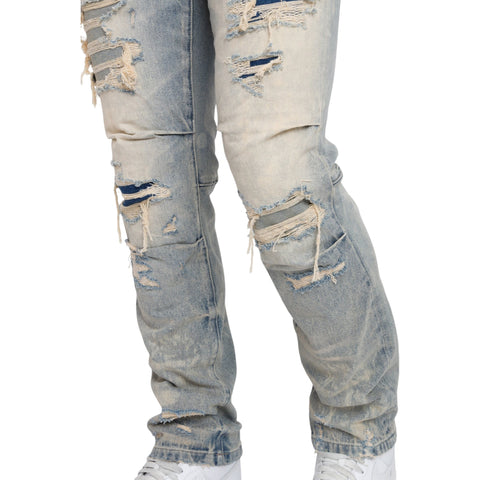 Heavy Rip & Repaired Jeans