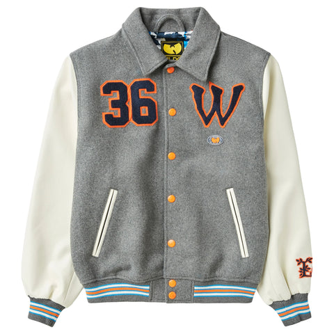 x Wu Tang Cream Varsity Wool Jacket