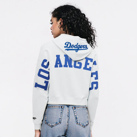 Los Angeles Dodgers Wingspan Womens Crop Hoodie