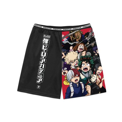 My Hero Academia Blocked Mesh Shorts