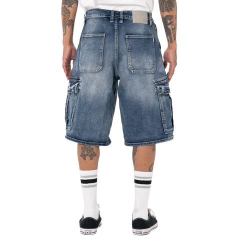 Heavyweight Baggy Fit Denim Cargo Short