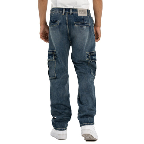 Relaxed Fit Denim Cargo Pant