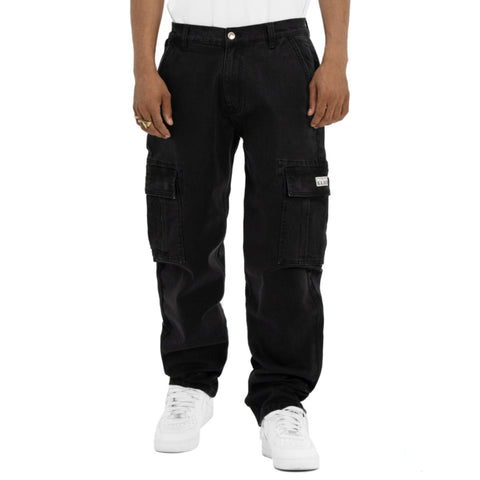 Relaxed Fit Denim Cargo Pant