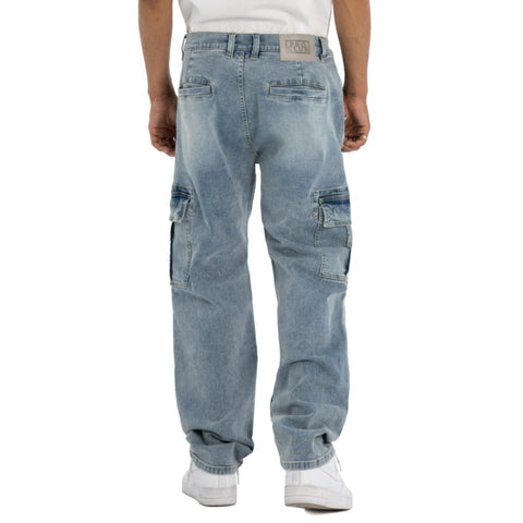 Relaxed Fit Denim Cargo Pant