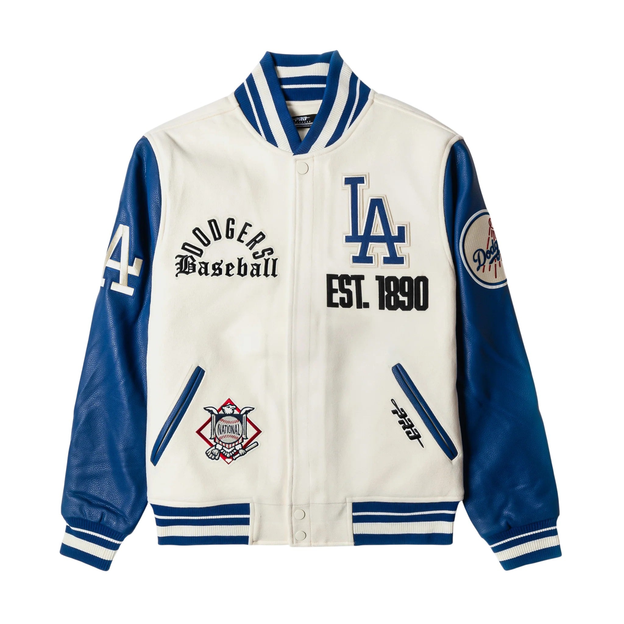 Los Angeles Dodgers Modern Originals Varsity Jacket - Eggshell