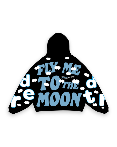 Fly Me To The Moon Reversible Scattered Zip Up