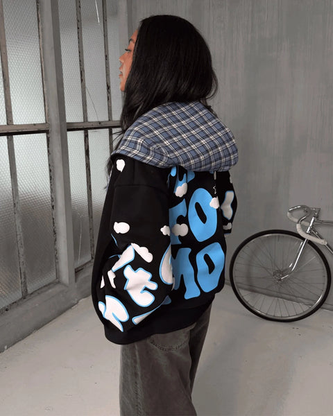 Fly Me To The Moon Reversible Scattered Zip Up