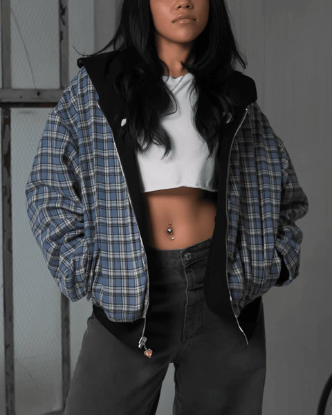 Fly Me To The Moon Reversible Scattered Zip Up