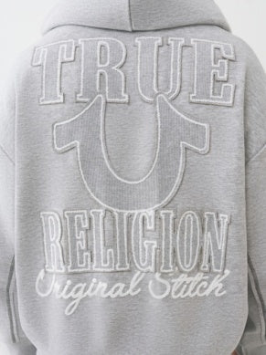 Horseshoe Appliqué Zip Hoodie